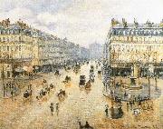 Camille Pissarro, Theater Square, the French rain